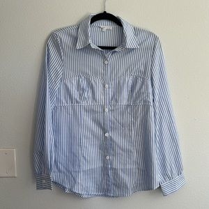 AEMI + CO - Striped Long Sleeve Button-Down - M